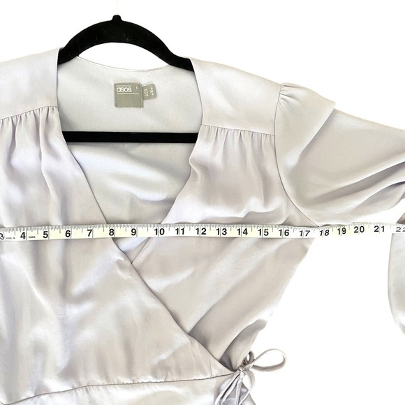 Asos Long Sleeve Wrap Style Midi Dress - Picture 11 of 12